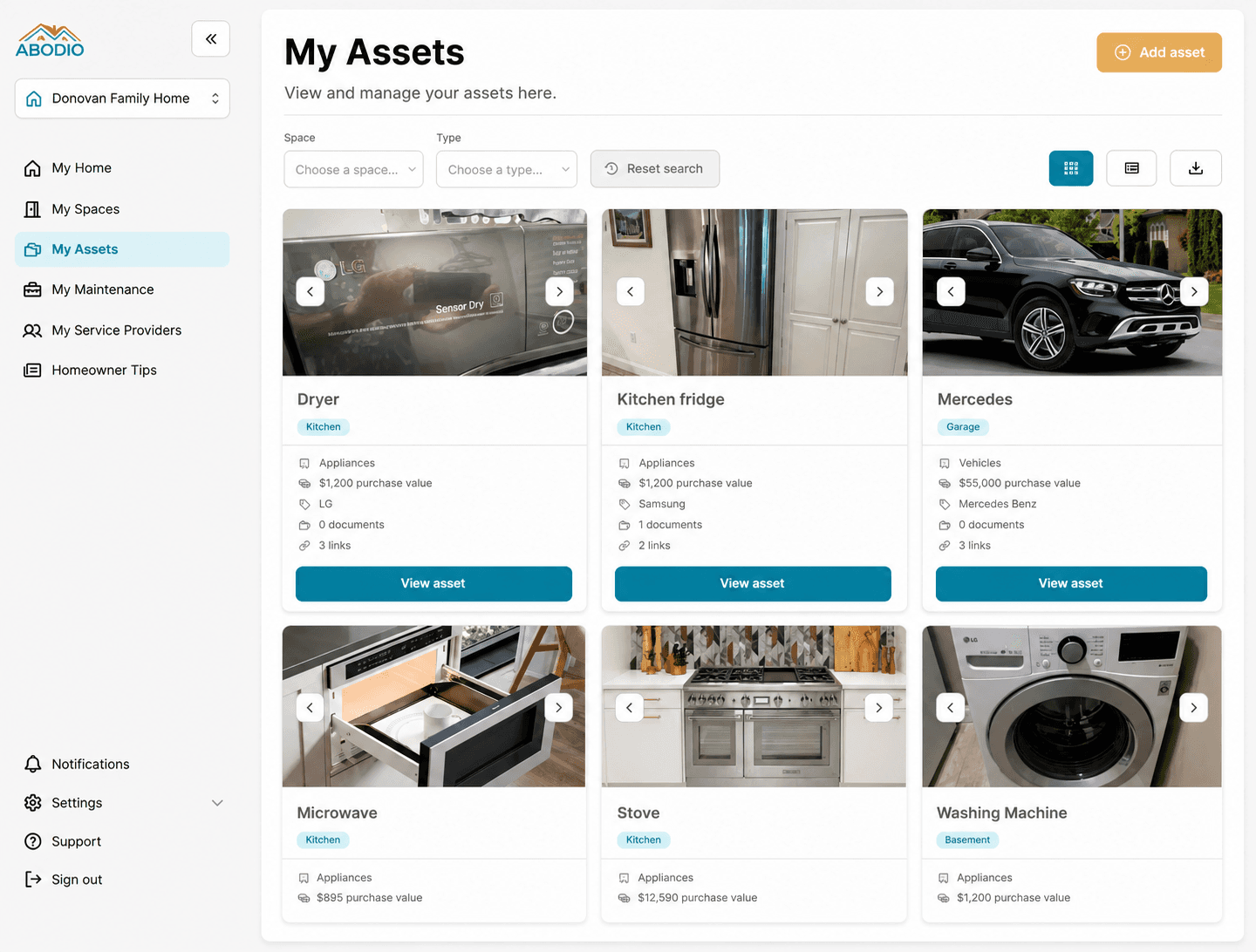 Add assets as you go