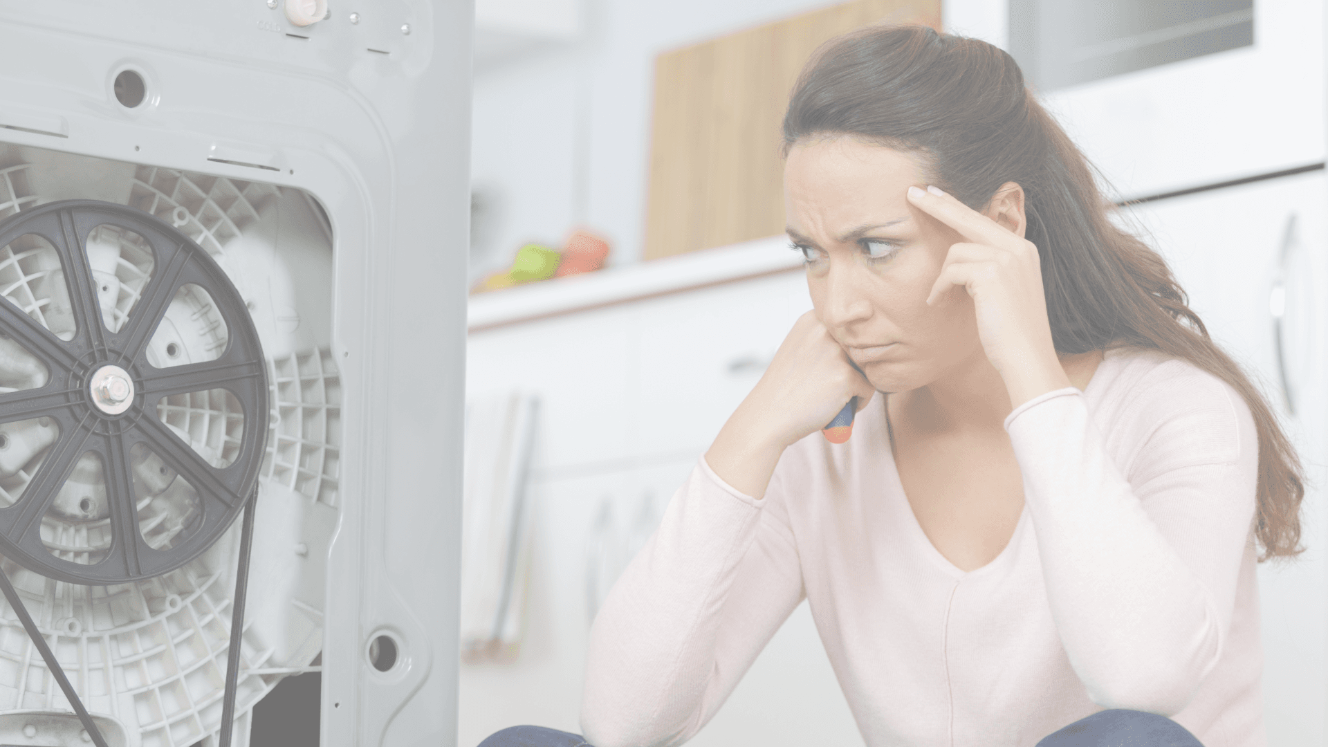 Woman looking at back of open appliance