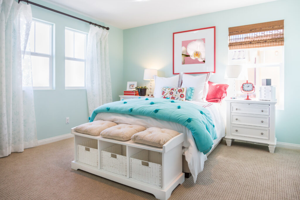 Interior of A Beautifully Decorated Bedroom.